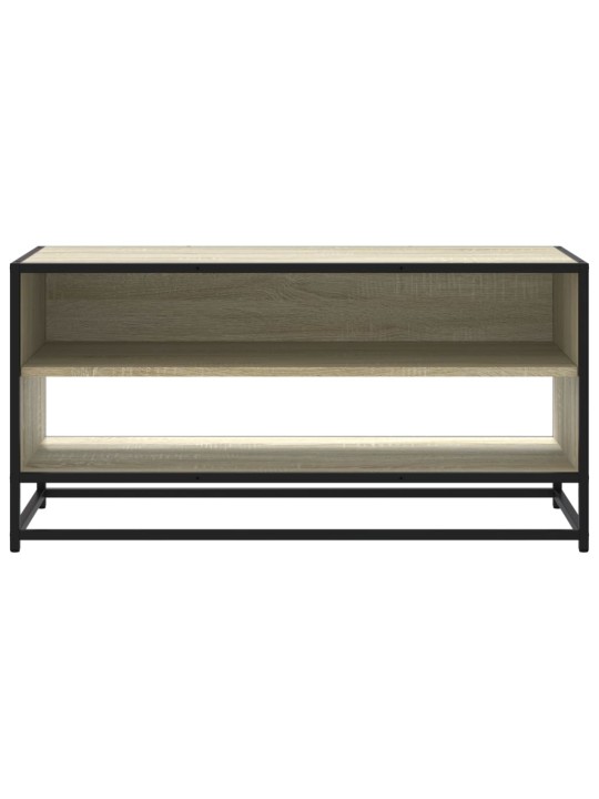 TV skříňka dub sonoma 91 x 40 x 46 cm kompozitní dřevo a kov