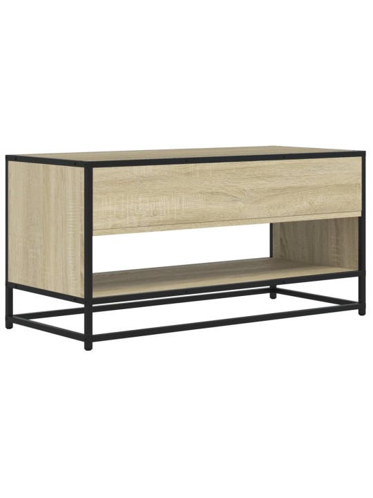 TV skříňka dub sonoma 91 x 40 x 46 cm kompozitní dřevo a kov