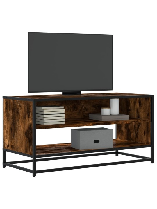 TV skříňka kouřový dub 91 x 40 x 46 cm kompozitní dřevo a kov