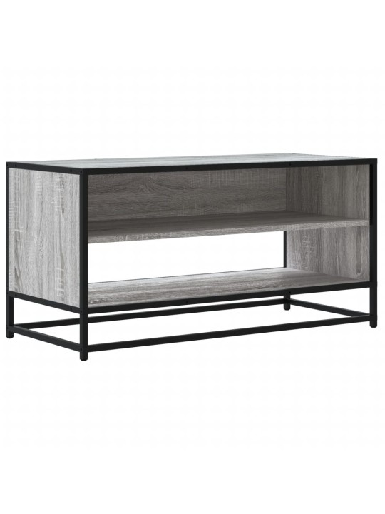 TV skříňka šedá sonoma 91 x 40 x 46 cm kompozitní dřevo a kov