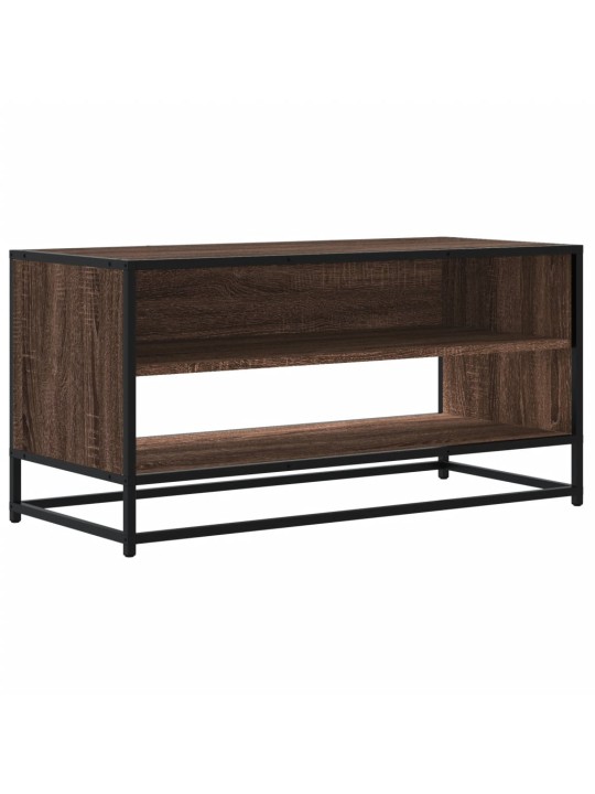 TV skříňka hnědý dub 91 x 40 x 46 cm kompozitní dřevo a kov