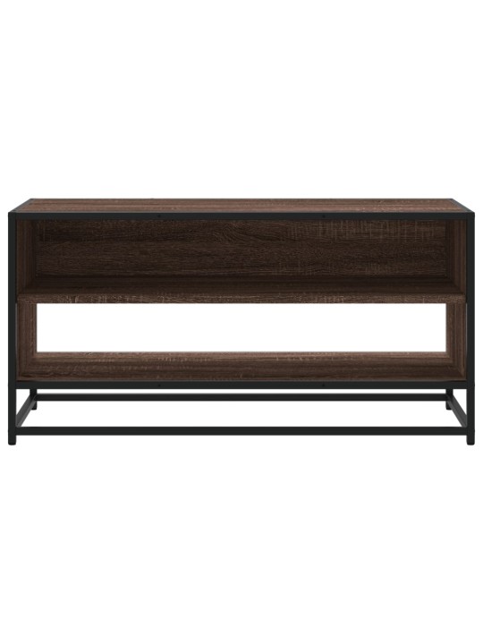 TV skříňka hnědý dub 91 x 40 x 46 cm kompozitní dřevo a kov