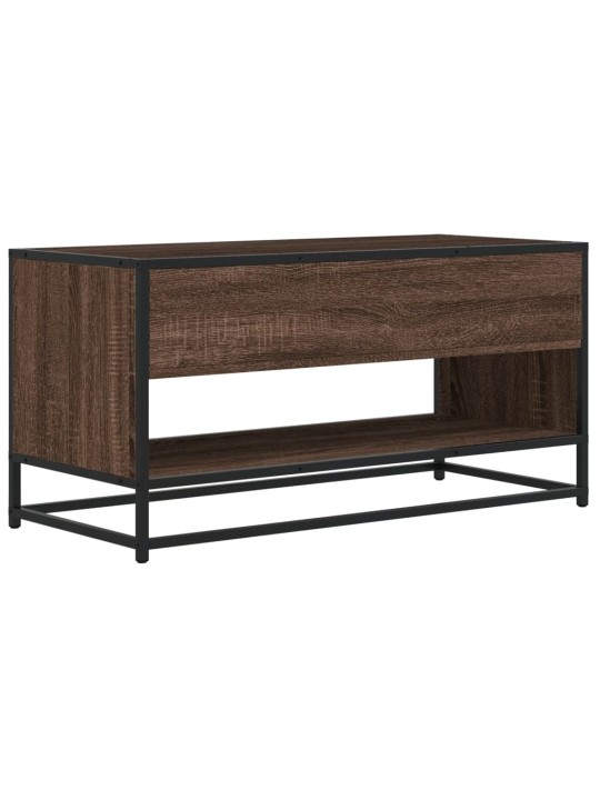 TV skříňka hnědý dub 91 x 40 x 46 cm kompozitní dřevo a kov