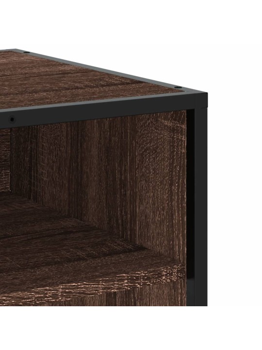 TV skříňka hnědý dub 91 x 40 x 46 cm kompozitní dřevo a kov