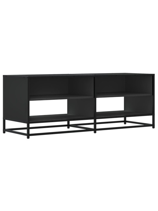 TV skříňka černá 120,5 x 40 x 46 cm kompozitní dřevo a kov
