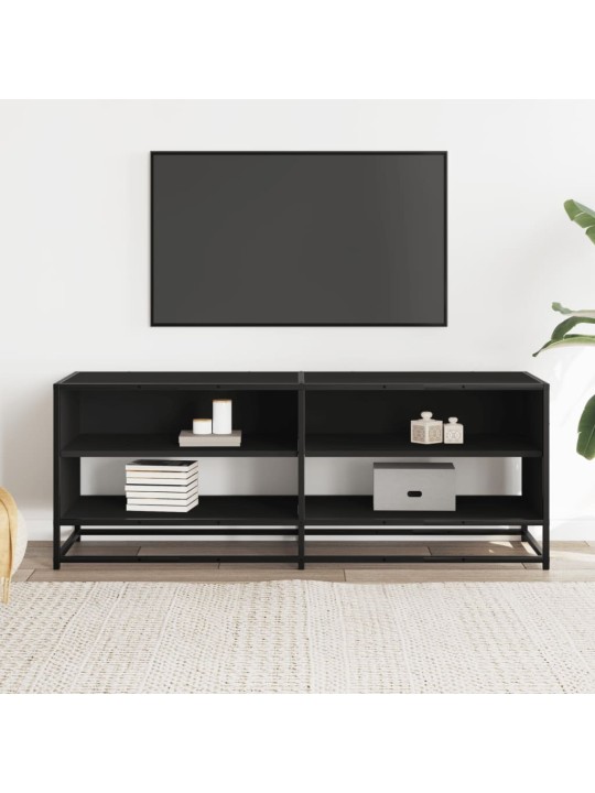 TV skříňka černá 120,5 x 40 x 46 cm kompozitní dřevo a kov