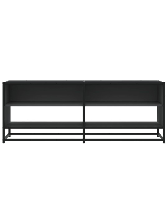 TV skříňka černá 120,5 x 40 x 46 cm kompozitní dřevo a kov