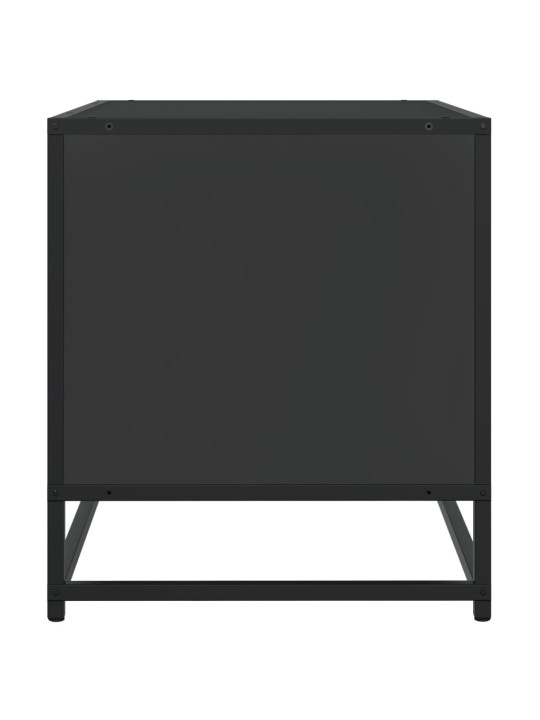 TV skříňka černá 120,5 x 40 x 46 cm kompozitní dřevo a kov
