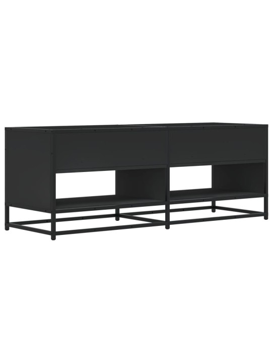 TV skříňka černá 120,5 x 40 x 46 cm kompozitní dřevo a kov