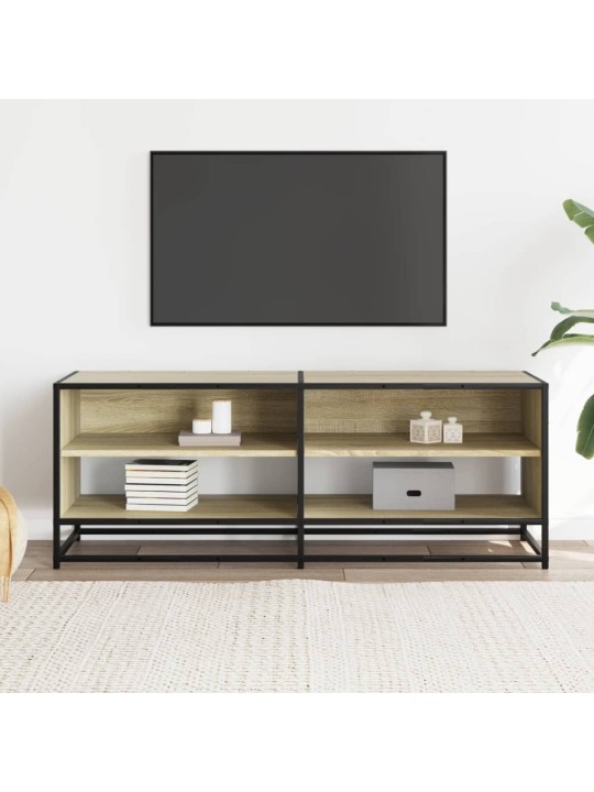 TV skříňka dub sonoma 120,5 x 40 x 46 cm kompozitní dřevo a kov