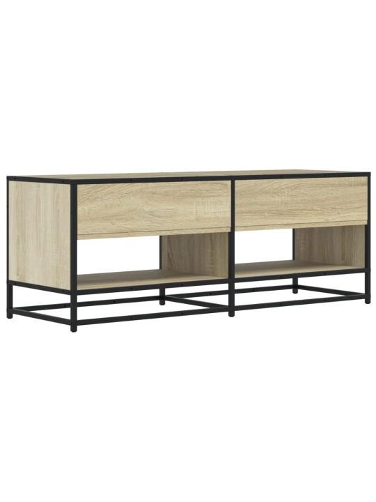 TV skříňka dub sonoma 120,5 x 40 x 46 cm kompozitní dřevo a kov