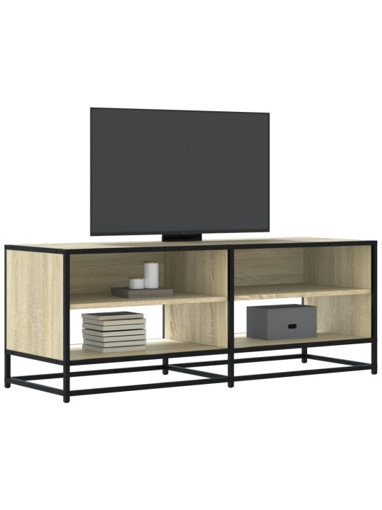 TV skříňka dub sonoma 120,5 x 40 x 46 cm kompozitní dřevo a kov