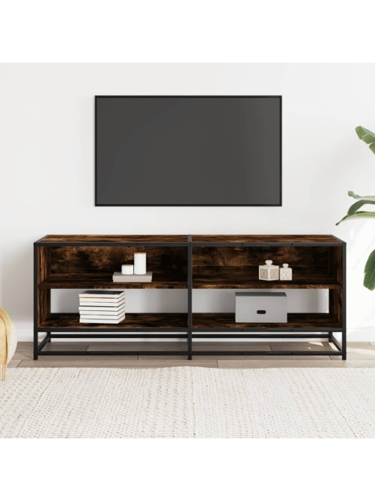 TV skříňka kouřový dub 120,5x40x46 cm kompozitní dřevo a kov