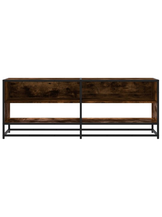 TV skříňka kouřový dub 120,5x40x46 cm kompozitní dřevo a kov