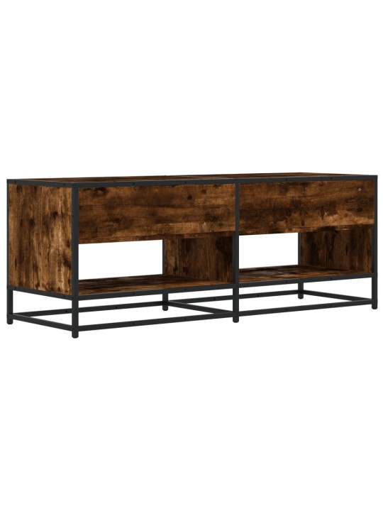 TV skříňka kouřový dub 120,5x40x46 cm kompozitní dřevo a kov