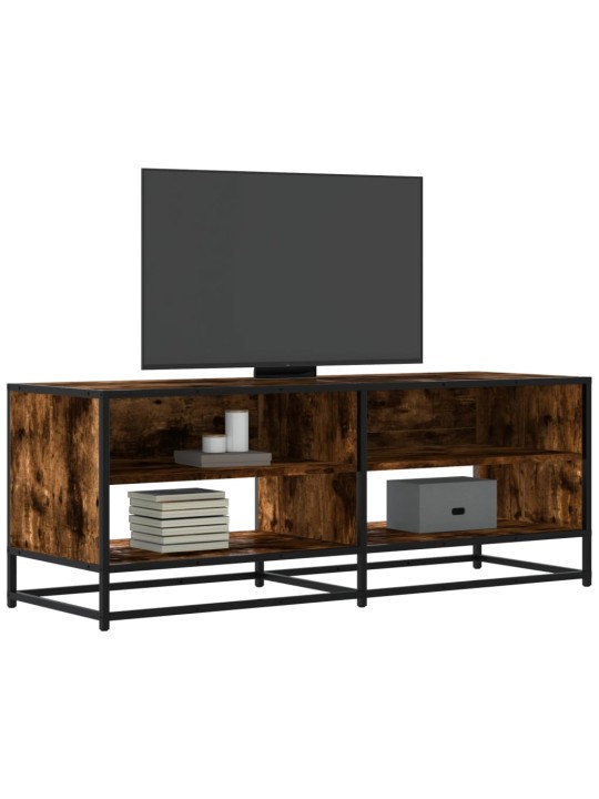 TV skříňka kouřový dub 120,5x40x46 cm kompozitní dřevo a kov