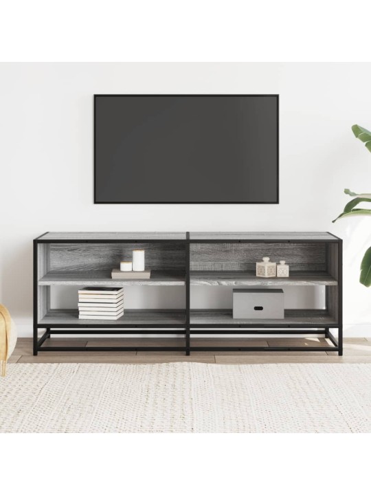 TV skříňka šedá sonoma 120,5x40x46 cm kompozitní dřevo a kov