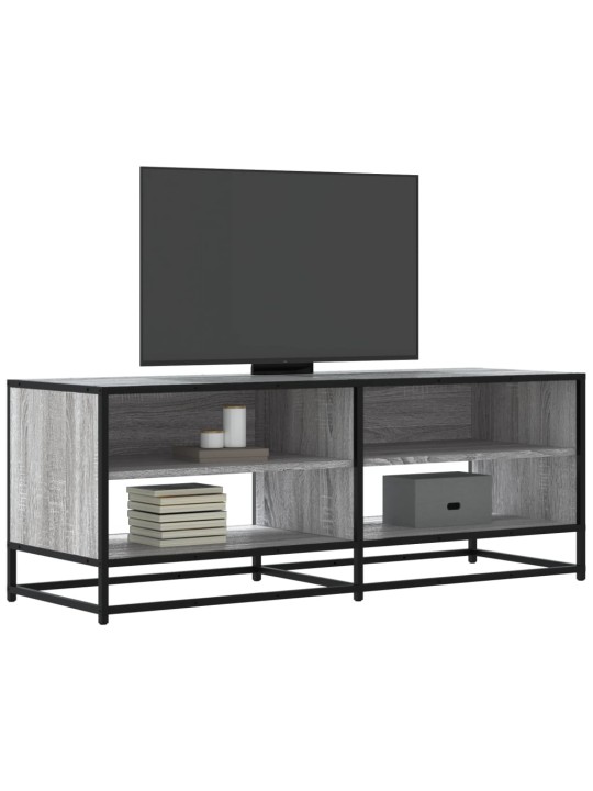 TV skříňka šedá sonoma 120,5x40x46 cm kompozitní dřevo a kov