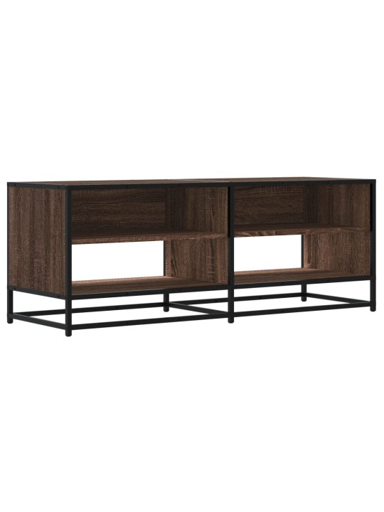TV skříňka hnědý dub 120,5 x 40 x 46 cm kompozitní dřevo a kov