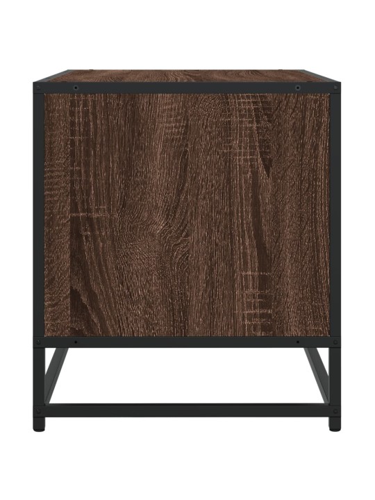 TV skříňka hnědý dub 120,5 x 40 x 46 cm kompozitní dřevo a kov