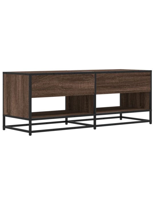 TV skříňka hnědý dub 120,5 x 40 x 46 cm kompozitní dřevo a kov