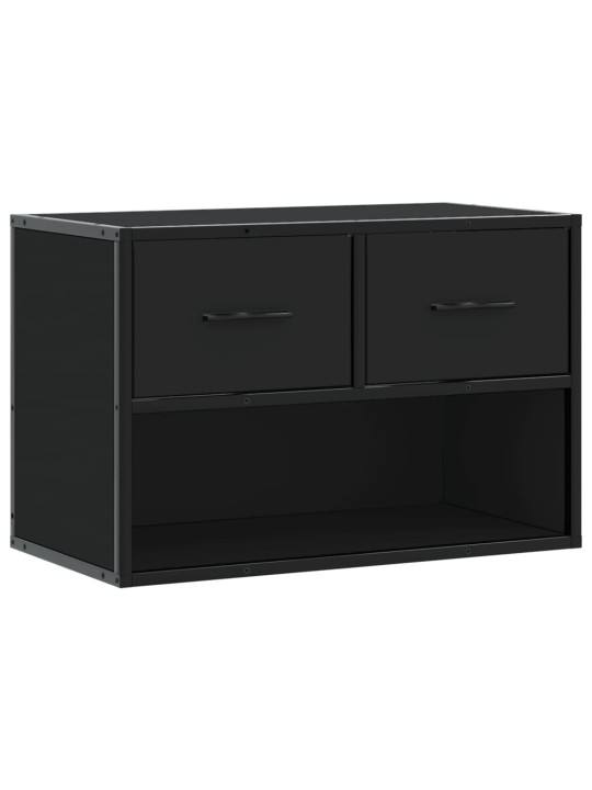 TV skříňka černá 60 x 31 x 39,5 cm kompozitní dřevo a kov