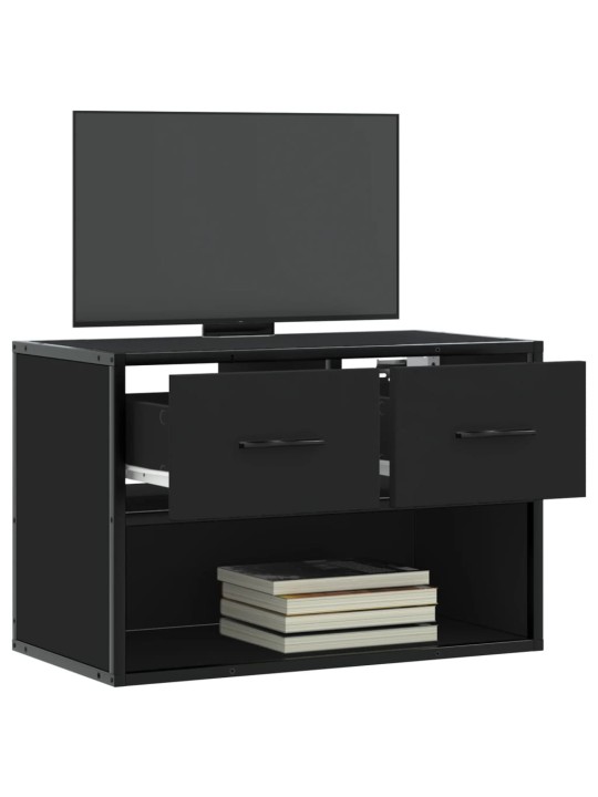 TV skříňka černá 60 x 31 x 39,5 cm kompozitní dřevo a kov