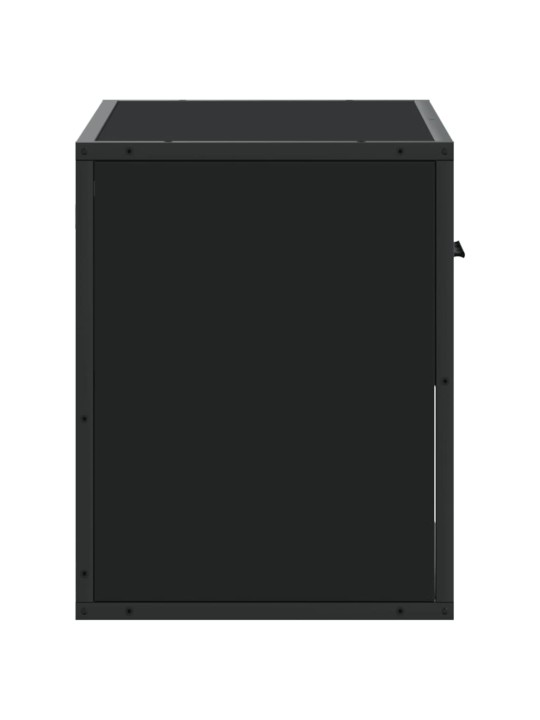 TV skříňka černá 60 x 31 x 39,5 cm kompozitní dřevo a kov