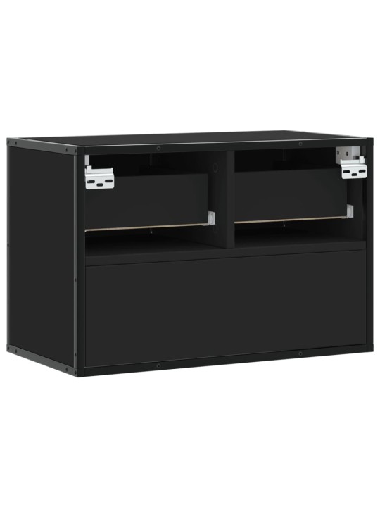 TV skříňka černá 60 x 31 x 39,5 cm kompozitní dřevo a kov