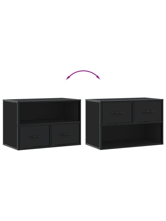 TV skříňka černá 60 x 31 x 39,5 cm kompozitní dřevo a kov