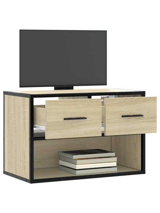 TV skříňka dub sonoma 60 x 31 x 39,5 cm kompozitní dřevo a kov