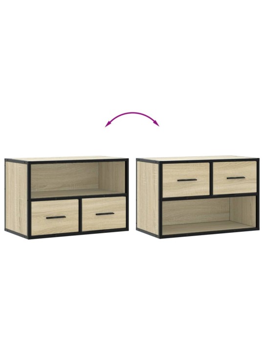 TV skříňka dub sonoma 60 x 31 x 39,5 cm kompozitní dřevo a kov