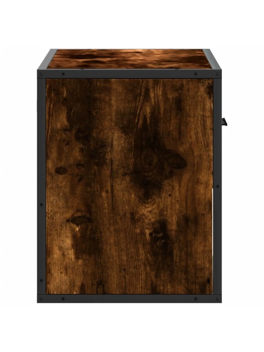 TV skříňka kouřový dub 60 x 31 x 39,5 cm dřevo a kov