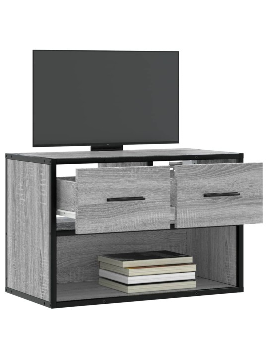 TV skříňka šedá sonoma 60 x 31 x 39,5 cm kompozitní dřevo a kov