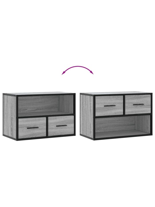 TV skříňka šedá sonoma 60 x 31 x 39,5 cm kompozitní dřevo a kov