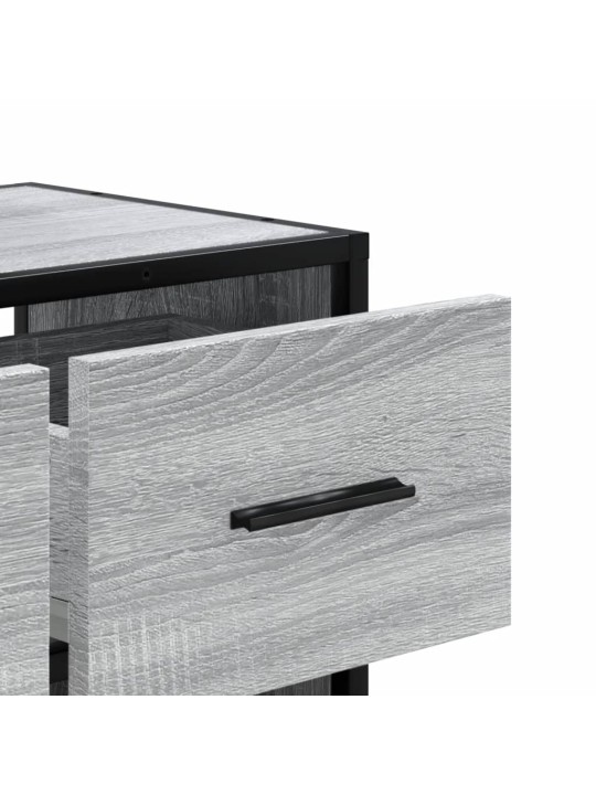 TV skříňka šedá sonoma 60 x 31 x 39,5 cm kompozitní dřevo a kov