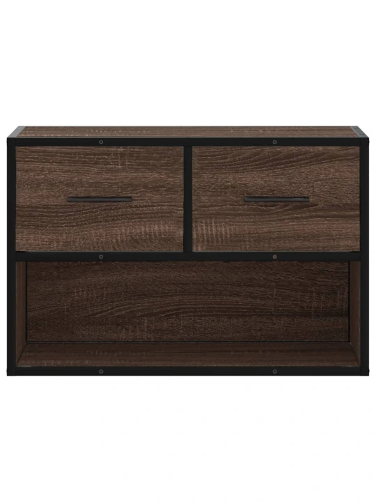 TV skříňka hnědý dub 60 x 31 x 39,5 cm kompozitní dřevo a kov
