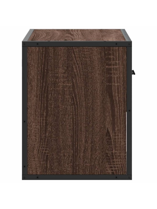 TV skříňka hnědý dub 60 x 31 x 39,5 cm kompozitní dřevo a kov