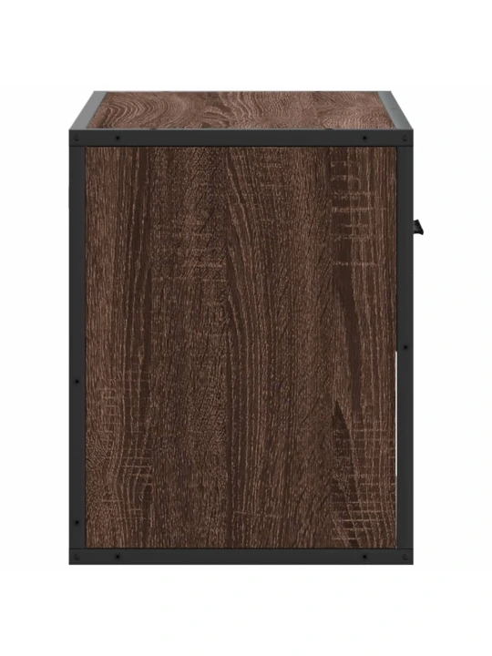 TV skříňka hnědý dub 60 x 31 x 39,5 cm kompozitní dřevo a kov