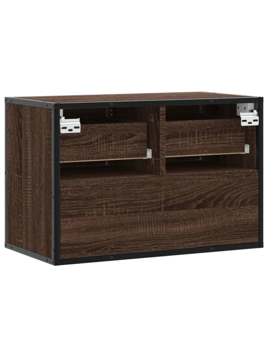 TV skříňka hnědý dub 60 x 31 x 39,5 cm kompozitní dřevo a kov