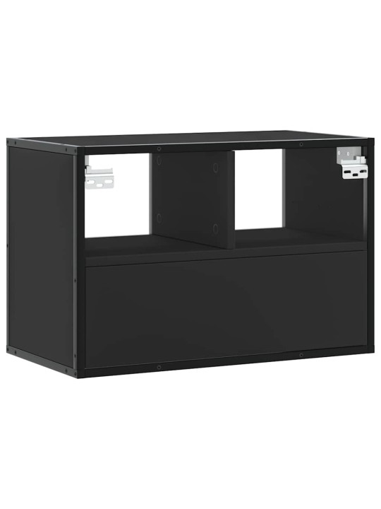 Tv skříňka černá 60 x 31 x 39,5 cm kompozitní dřevo a kov