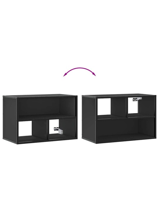 Tv skříňka černá 60 x 31 x 39,5 cm kompozitní dřevo a kov