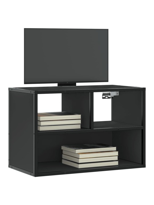 Tv skříňka černá 60 x 31 x 39,5 cm kompozitní dřevo a kov