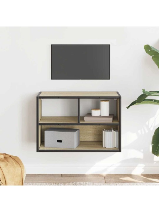 Tv skříňka dub sonoma 60 x 31 x 39,5 cm kompozitní dřevo a kov