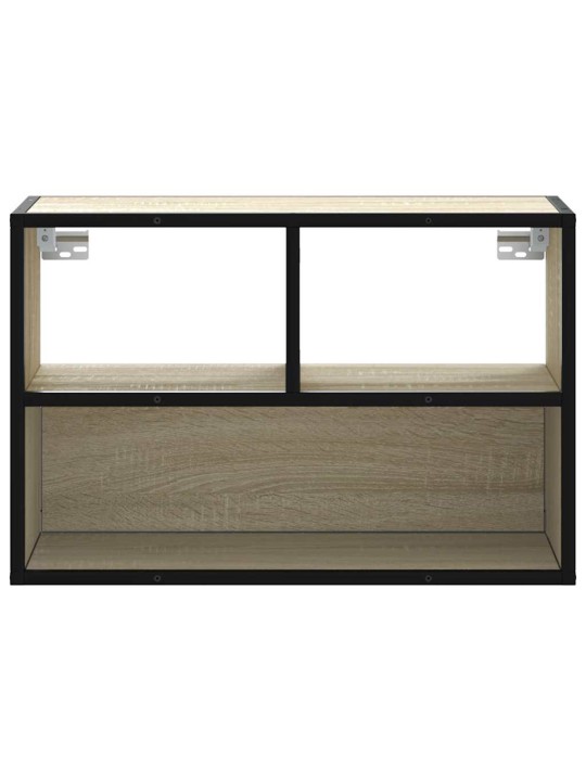 Tv skříňka dub sonoma 60 x 31 x 39,5 cm kompozitní dřevo a kov