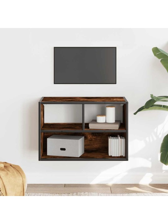 Tv skříňka kouřový dub 60 x 31 x 39,5 cm kompozitní dřevo a kov