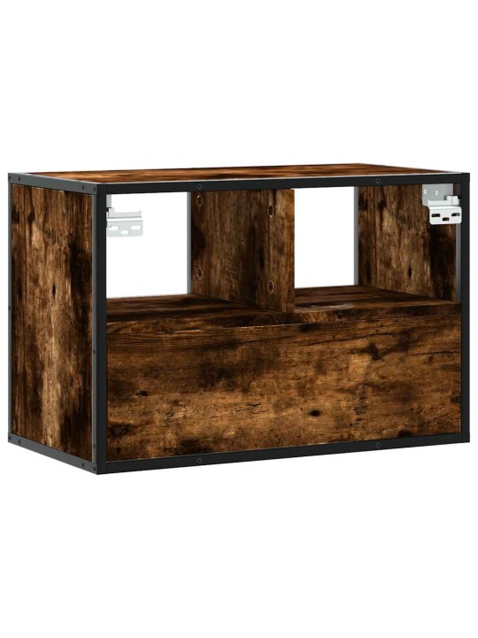 Tv skříňka kouřový dub 60 x 31 x 39,5 cm kompozitní dřevo a kov