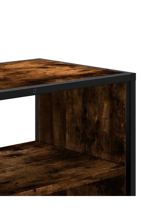 Tv skříňka kouřový dub 60 x 31 x 39,5 cm kompozitní dřevo a kov