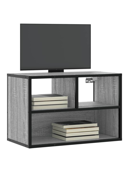 Tv skříňka šedá sonoma 60 x 31 x 39,5 cm kompozitní dřevo a kov