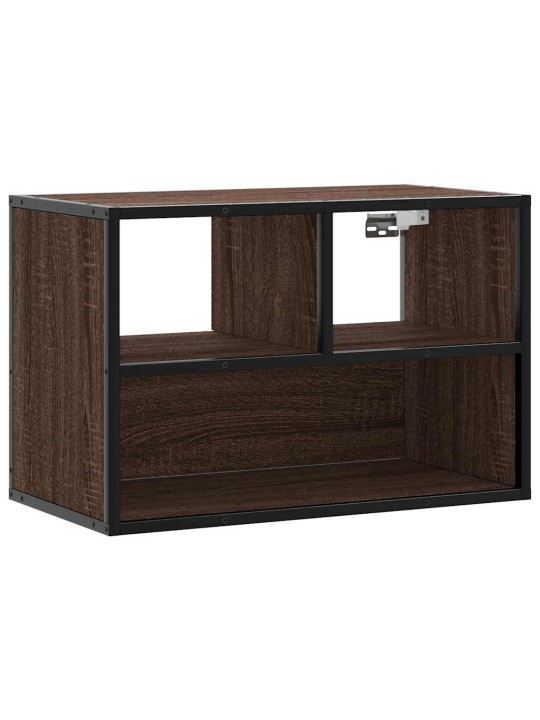 Tv skříňka hnědý dub 60 x 31 x 39,5 cm kompozitní dřevo a kov